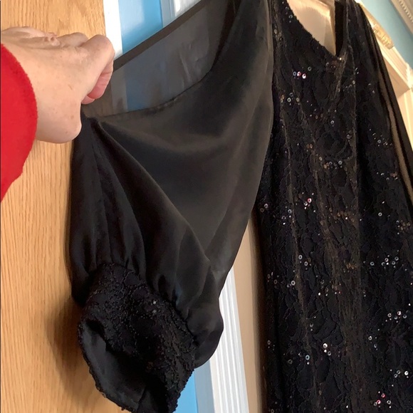 Collection Dress Barn Sheer Sleeves Mini Dress - Picture 5 of 9